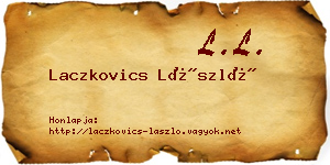 Laczkovics László névjegykártya