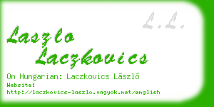 laszlo laczkovics business card