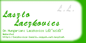 laszlo laczkovics business card